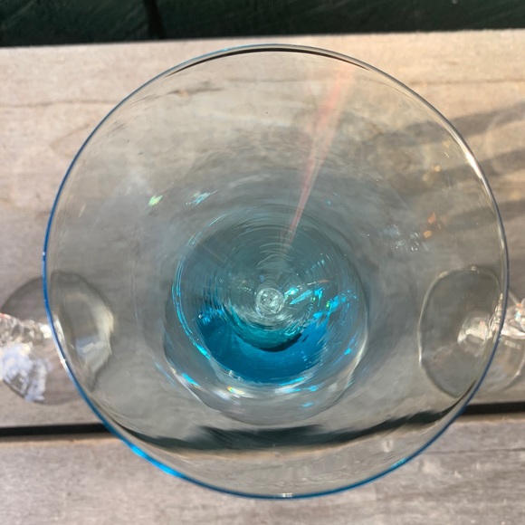 Vintage Handcrafted Colored Twisted Stem Cordials - Picture 12 of 13